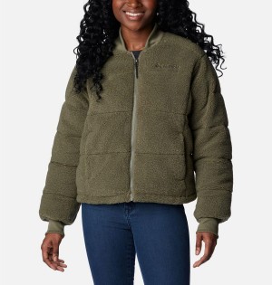 Columbia Novelty Women's Puffer Jacket Green | WGCVKN-259