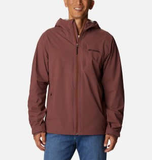 Columbia Omni-Tech Ampli-Dry Shell Men's Rain Jacket Brown | THUDEG-706