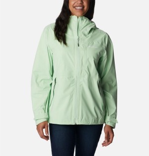 Columbia Omni-Tech Ampli-Dry Shell Women's Rain Jacket Green | NCYTKF-723