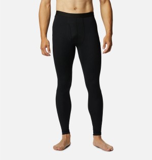 Columbia Omni Heat Heavyweight Baselayer Tights Men's Pants Black | QJTGPX-347