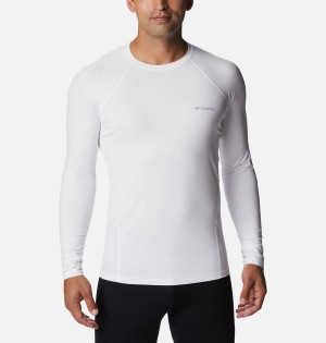 Columbia Omni Heat Midweight Baselayer Crew Men's T-Shirt White | BOVUSK-803