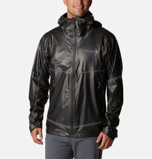 Columbia OutDry Extreme Mesh Hooded Shell Men's Rain Jacket Black | CEMQTZ-142