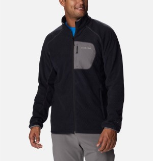 Columbia Outdoor Tracks Full Zip Men's Fleece Jacket Black | ZTRWIJ-973