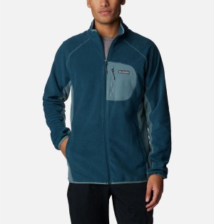 Columbia Outdoor Tracks Full Zip Men's Fleece Jacket Turquoise | NYQDWL-451