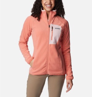 Columbia Outdoor Tracks Full Zip Women's Fleece Jacket Coral | FGZTSD-350