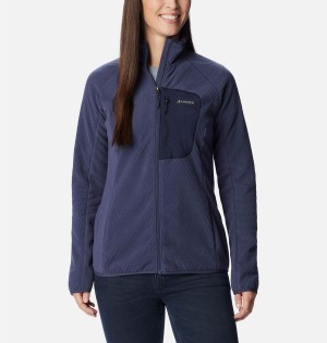 Columbia Outdoor Tracks Full Zip Women's Fleece Jacket Navy | RLCEJS-231