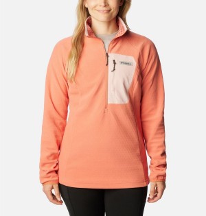 Columbia Outdoor Tracks Half Zip Fleece Women's Pullover Coral | XANFYI-842