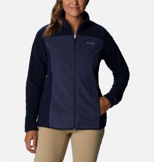 Columbia Overlook Trail Full Zip Women's Fleece Jacket Navy | SKJXUF-729