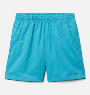 Columbia PFG Backcast Kids' Shorts Turquoise | FMBYSD-412