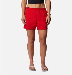Columbia PFG Backcast Water Women's Shorts Red | AHFMQC-705