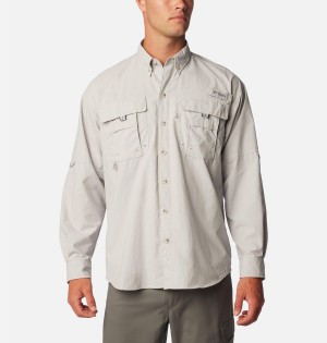 Columbia PFG Bahama II Long Sleeve Men's Shirt Grey | MUBTQF-236