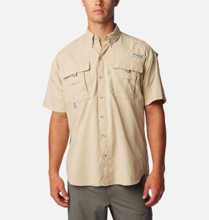 Columbia PFG Bahama II Short Sleeve Men's Shirt Khaki | RLSKDQ-450