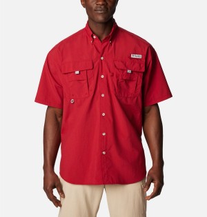 Columbia PFG Bahama II Short Sleeve Men's Shirt Red | RAKUVO-875