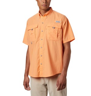 Columbia PFG Bahama II Short Sleeve Men's Shirt Orange | NHWFTX-274