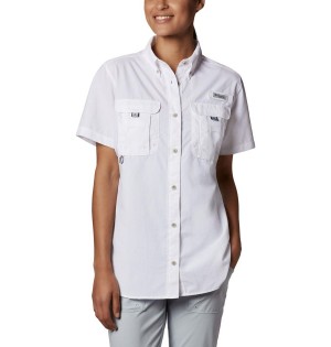 Columbia PFG Bahama Short Sleeve Women's Shirt White | SUELPO-931