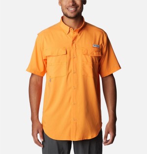 Columbia PFG Blood and Guts IV Woven Short Sleeve Men's Shirt Orange | SIEBGD-237
