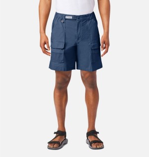 Columbia PFG Half Moon III Men's Shorts Blue | KSMCQL-105