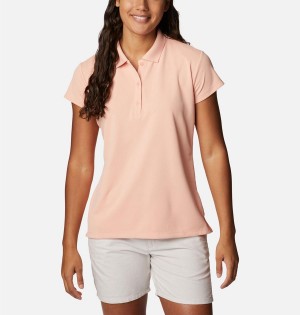 Columbia PFG Innisfree Short Sleeve Polo Women's T-Shirt Coral | VURMLB-981