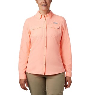 Columbia PFG Lo Drag Long Sleeve Women's Shirt Orange | XTJEKO-567