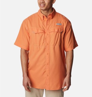 Columbia PFG Low Drag Offshore Short Sleeve Men's Shirt Orange | XLHQGR-983
