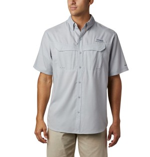 Columbia PFG Low Drag Offshore Short Sleeve Men's Shirt Grey | PNCSXV-938
