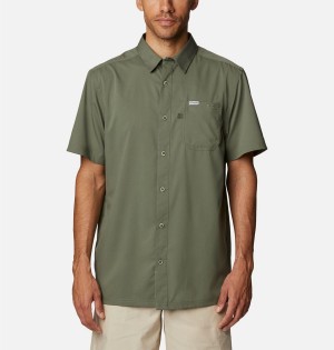 Columbia PFG Slack Tide Camp Men's Shirt Green | HTPKAE-910