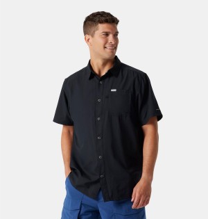 Columbia PFG Slack Tide Camp Men's Shirt Black | EDCBHF-359