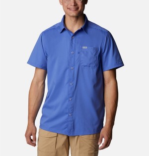 Columbia PFG Slack Tide Camp Men's Shirt Blue | SBJFIT-762