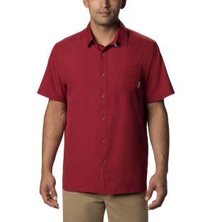 Columbia PFG Slack Tide Camp Men's Shirt Red | KOUQJH-153