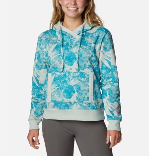 Columbia PFG Slack Water French Terry Women's Hoodie Blue | IOWPEX-927