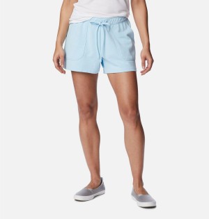 Columbia PFG Slack Water French Terry Women's Shorts Blue | GZKFOR-689