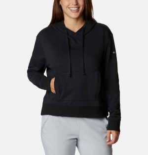 Columbia PFG Slack Water French Terry Women's Hoodie Black | OECWGM-027