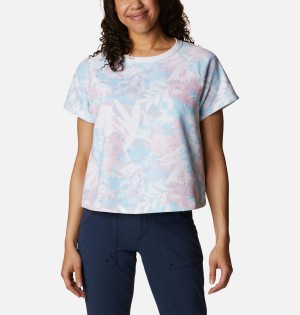 Columbia PFG Slack Water French Terry Women's T-Shirt White | WEMVRA-170