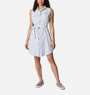 Columbia PFG Sun Drifter Woven II Women's Dress Blue | VSLKQJ-324