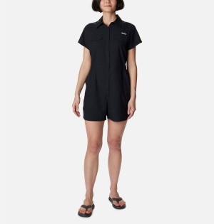 Columbia PFG Sun Drifter Woven Women's Dress Black | USKZPT-360