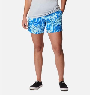 Columbia PFG Super Backcast Water Women's Shorts Blue | ZJWUYN-012