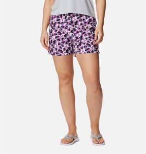 Columbia PFG Super Backcast Water Women's Shorts Purple | QIGJPR-698