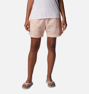 Columbia PFG Super Backcast Water Women's Shorts Coral | GNCLSU-196