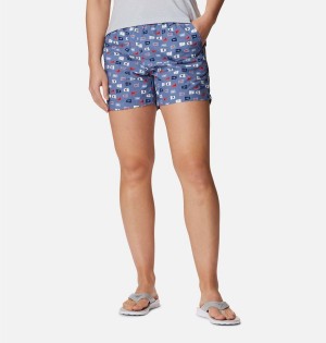 Columbia PFG Super Backcast Water Women's Shorts Blue | MCXIBY-457