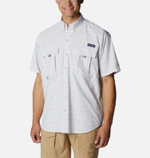 Columbia PFG Super Bahama Short Sleeve Men's Shirt White | ULTEXW-176