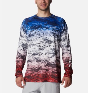 Columbia PFG Super Terminal Tackle Long Sleeve Men's T-Shirt Multicolor | YFXGOM-823