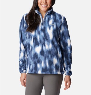Columbia PFG Super Tidal Quarter Zip Fleece Women's Pullover Navy | KRYDFW-758