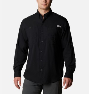 Columbia PFG Tamiami II Long Sleeve Men's Shirt Black | JUSZIM-897