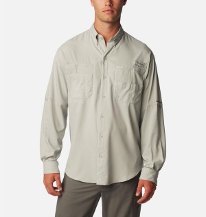 Columbia PFG Tamiami II Long Sleeve Men's Shirt Grey | WKHBTR-263