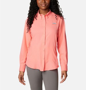 Columbia PFG Tamiami II Long Sleeve Women's Shirt Orange | BTFXIK-702