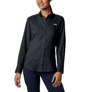 Columbia PFG Tamiami II Long Sleeve Women's Shirt Black | HAVWBC-456