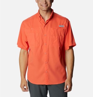 Columbia PFG Tamiami II Short Sleeve Men's Shirt Red | BJCGRE-765