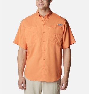 Columbia PFG Tamiami II Short Sleeve Men's Shirt Orange | XHPRET-597
