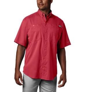 Columbia PFG Tamiami II Short Sleeve Men's Shirt Red | AXCBPN-162