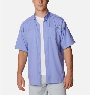Columbia PFG Tamiami II Short Sleeve Men's Shirt Blue | PXVNRL-354